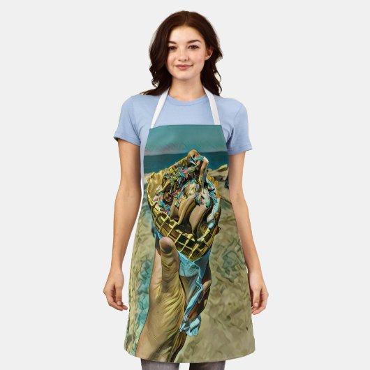 Eiscreme-Sprinklen Schürze (Getragen)