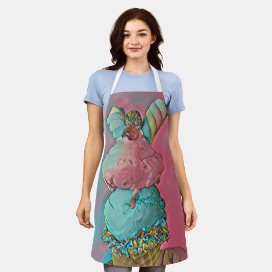 Eiscreme-Sprinklen Schürze (Getragen)