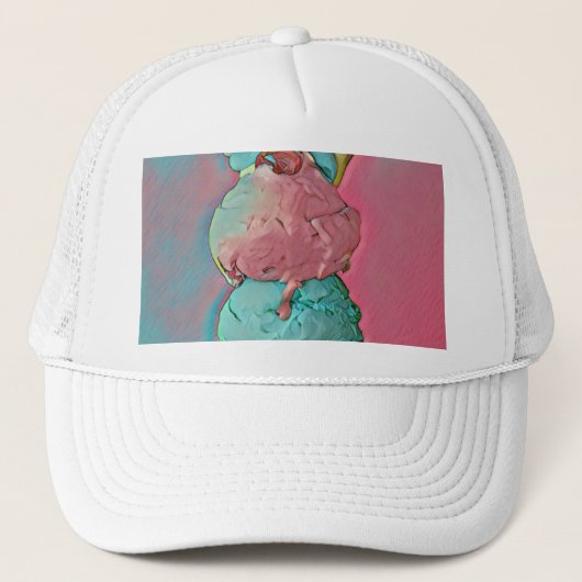 Eiscreme-Sprinklen Truckerkappe (Vorderseite)
