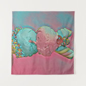 Eiscreme-Sprinklen Wandteppich (Vorderseite (Horizontal))