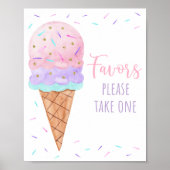 Eiscreme Sprinkles Geburtstagsparty Gefallen Unter Poster (Vorne)
