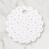 Eiscreme Sprinkles skallopiert Geschenkanhänger (Rückseite)