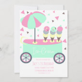 Eiscreme Stand Confetti Sweet Birthday Party (Vorderseite)