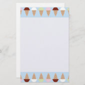 Eiscreme stationär briefpapier (Vorne/Hinten)