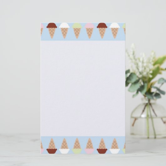 Eiscreme stationär briefpapier (Stehend Vorderseite)
