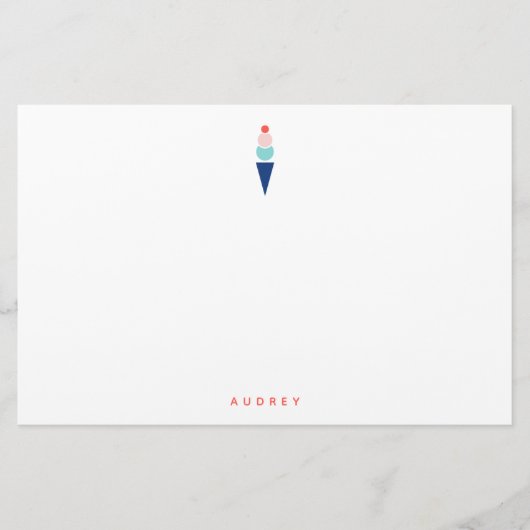 Eiscreme-Stationery Briefpapier (Vorderseite)
