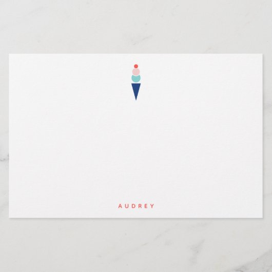 Eiscreme-Stationery Briefpapier (Vorderseite)