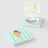 Eiscreme Steinuntersetzer (Seitenansicht)