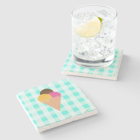 Eiscreme Steinuntersetzer (Seitenansicht)