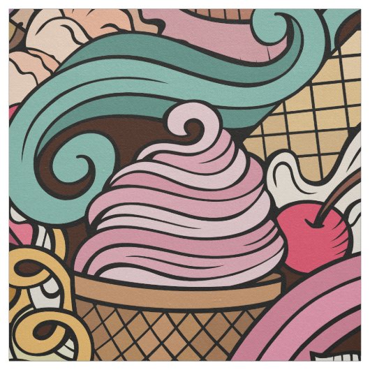 Eiscreme Stoff (Muster)