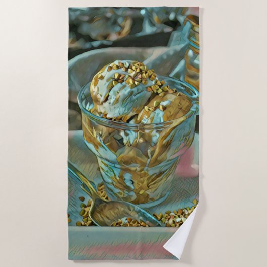 Eiscreme Strandtuch (Vorderseite)