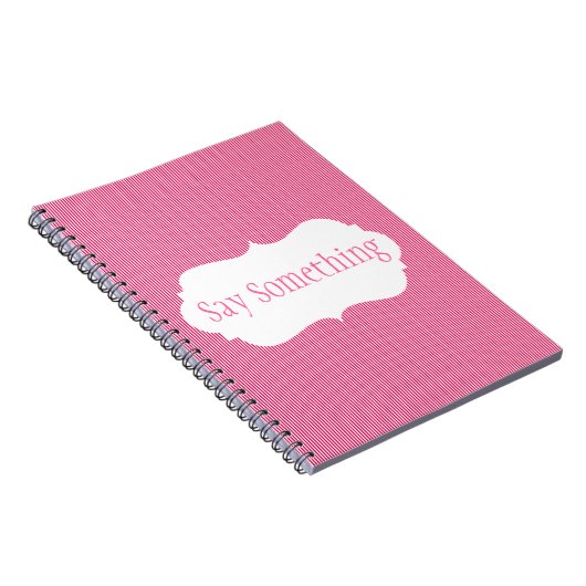 Eiscreme-Streifen mit Monogramm Notizblock (Rechte Seite)