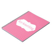 Eiscreme-Streifen mit Monogramm Notizblock (Linke Seite)