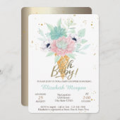Eiscreme-Succula Oh Baby Summer Baby Dusche Einladung (Vorne/Hinten)