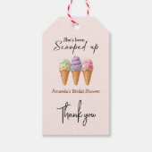 Eiscreme Summer Scoopup Brautparty Gefallen Geschenkanhänger (Vorderseite)