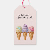 Eiscreme Summer Scoopup Brautparty Gefallen Geschenkanhänger (Rückseite)