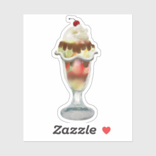 Eiscreme Sundae Aufkleber