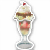 Eiscreme Sundae Aufkleber (Vorderseite)