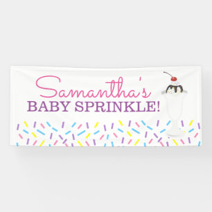 Eiscreme Sundae Baby Sprinkle Custom Banner
