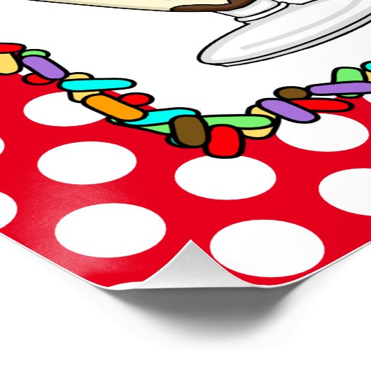Eiscreme Sundae Bar Baby Dusche oder Hochzeit Poster (Ecke)