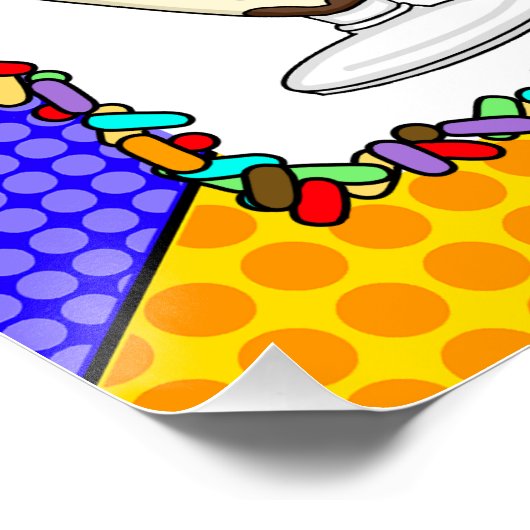 Eiscreme Sundae Bar Baby Dusche oder Hochzeitspost Poster (Ecke)