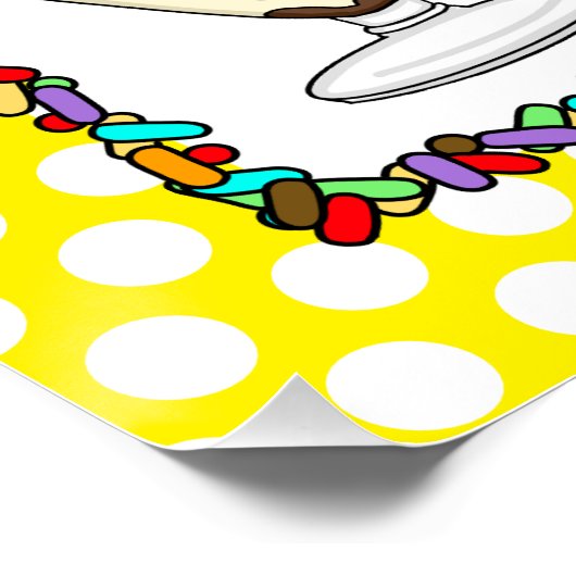 Eiscreme Sundae Bar Baby Dusche oder Hochzeitspost Poster (Ecke)