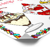 Eiscreme Sundae Bar | Hochzeitszeichen oder Babydu Poster (Ecke)