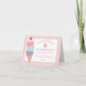 Eiscreme Sundae Bridal Dank Karte (Vorderseite)