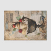 Eiscreme Sundae Collage Decoupage Seidenpapier (Vorderseite)