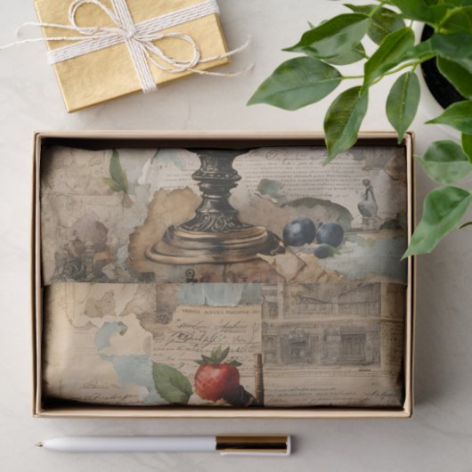 Eiscreme Sundae Collage Decoupage Seidenpapier (Geschenk)