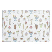 Eiscreme Sundae Collage Kissenbezug (Rückseite-Links)