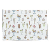 Eiscreme Sundae Collage Kissenbezug (Rückseite-Rechts)