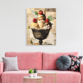 Eiscreme Sundae Collage Leinwanddruck (Insitu (Wohnzimmer))