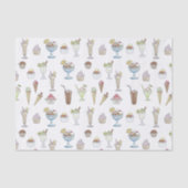 Eiscreme Sundae Collage Seidenpapier (Vorderseite)