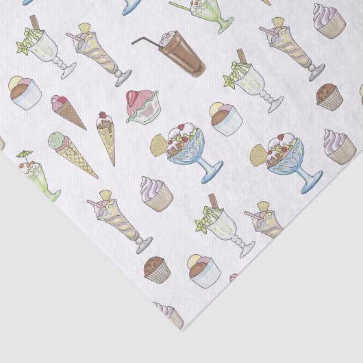 Eiscreme Sundae Collage Seidenpapier (Ausschnitt)