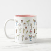 Eiscreme Sundae Collage Zweifarbige Tasse (Links)
