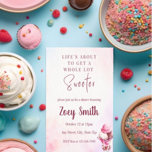 Eiscreme Sundae Dusche Einladung