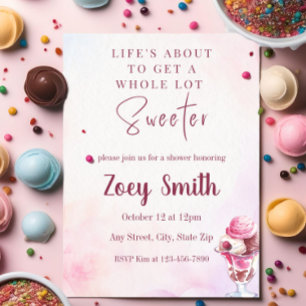 Eiscreme Sundae Dusche Einladung