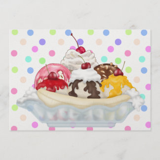 Eiscreme Sundae Einladung