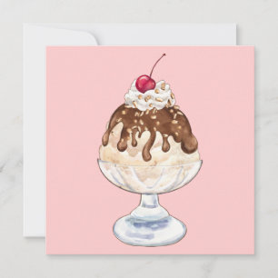 Eiscreme Sundae Einladung