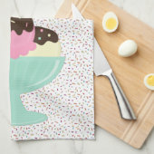 Eiscreme Sundae Geschirrtuch (Viertel Falte)