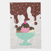 Eiscreme Sundae Geschirrtuch (Vertikal)