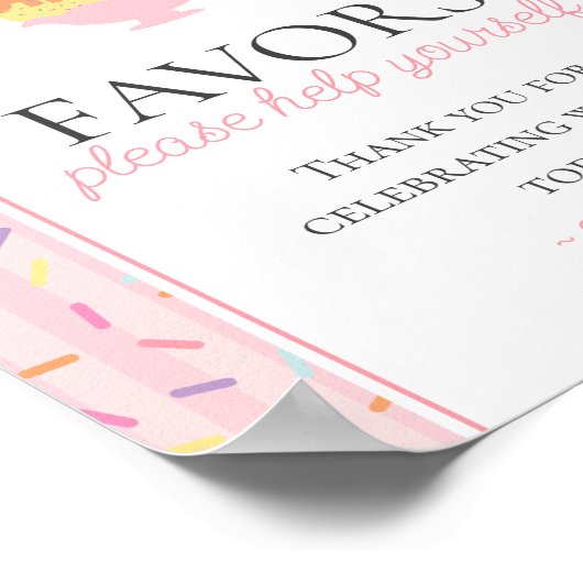 Eiscreme Sundae Hier das Sweet Lieblingszeichen de Poster (Ecke)