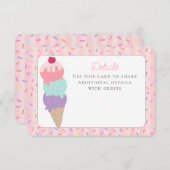 Eiscreme Sundae Hier die Details zum Schott einfüg Begleitkarte (Vorne/Hinten)