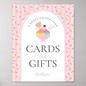 Eiscreme Sundae Hier die Schottenkarten und Gesche Poster (Vorne)