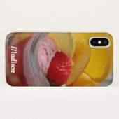 Eiscreme Sundae individuelle Name Case-Mate iPhone Hülle (Rückseite (Horizontal))