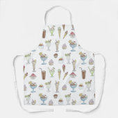 Eiscreme Sundae Köstliche Desserts Muster Schürze (Vorderseite)