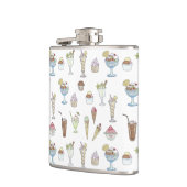 Eiscreme Sundae Muster White Flachmann (Links)