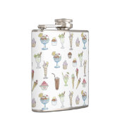 Eiscreme Sundae Muster White Flachmann (Rechts)