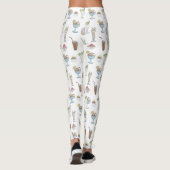 Eiscreme Sundae Muster White Leggings (Rückseite)